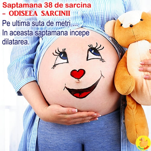 Cat de mare este burta in Saptamana 38 de sarcina -  bebe poate sa planga si e foarte inghesuit acolo deci misca mai greu (VIDEO)