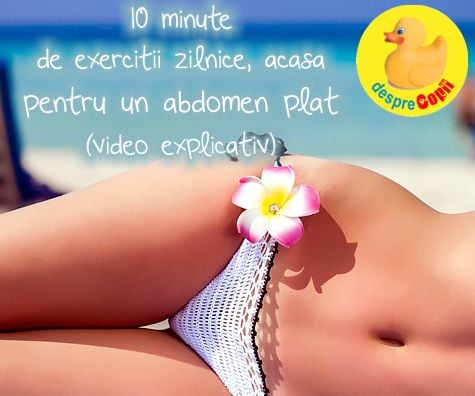 Abdomen plat -  10 minute de exercitii pe care le poti face acasa (video)