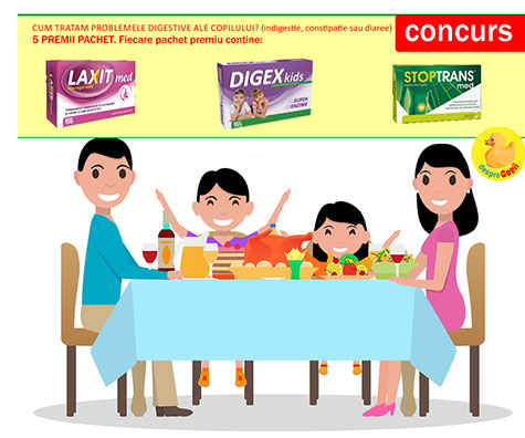 CONCURS - Cum tratam problemele digestive ale copilului?