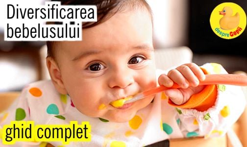 Diversificarea alimentatiei bebelusului: reguli, liste, retete - ghid complet