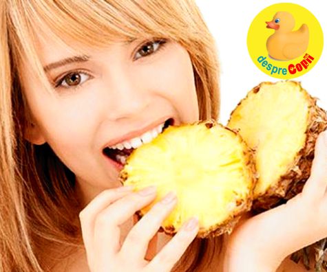 Sarcina si consumul de ananas