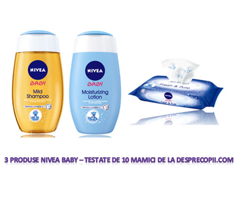 3 produse Nivea Baby testate de 10 mamici de la desprecopii.com