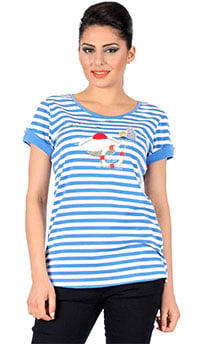 tricou bleu marinar