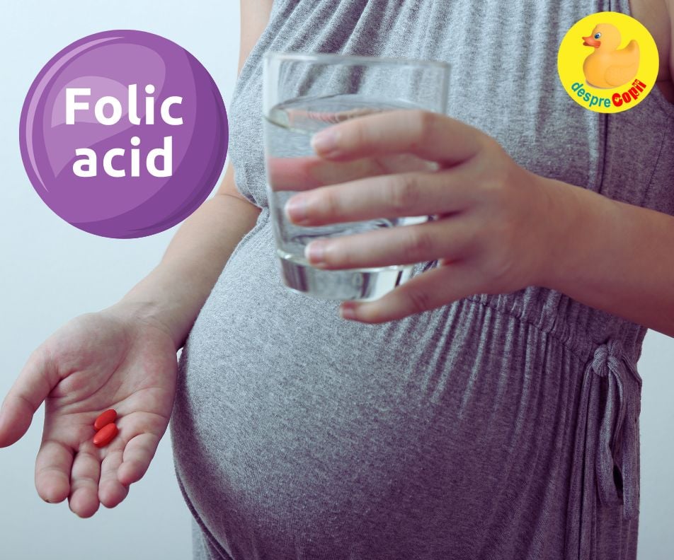 Acidul folic in sarcina - Importanta vitaminei B pentru dezvoltarea bebelusului din burtica - surse si dozare recomandata