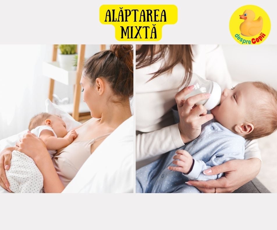 Alaptarea mixta a bebelusului - cand devine cea mai buna optiune pentru bebe - avataje si dezavantaje