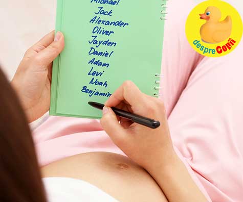 Alegerea numelui primului copil - jurnal de sarcina