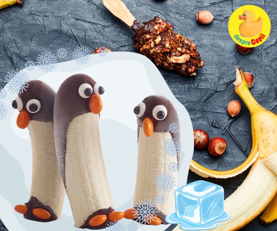 Pinguini deliciosi din banane: o reteta adorabila pentru cei mici!