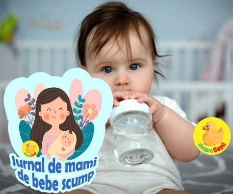 La 7 luni inca o victorie: l-am invatat pe bebe sa bea singur apă - jurnal de mami de bebe scump