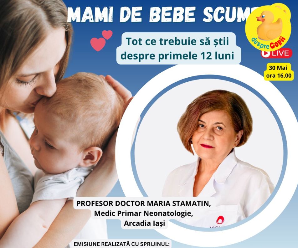 Mami de bebe scump: Tot ce trebuie sa stii despre primele 12 luni de viata❤ LIVE sfatul medicului