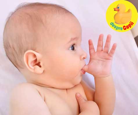 Bebelusul isi suge degetul? Iata de ce o face si de nu trebuie sa intervii