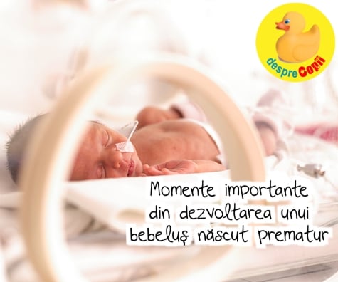 Momente importante din dezvoltarea unui bebelus nascut prematur