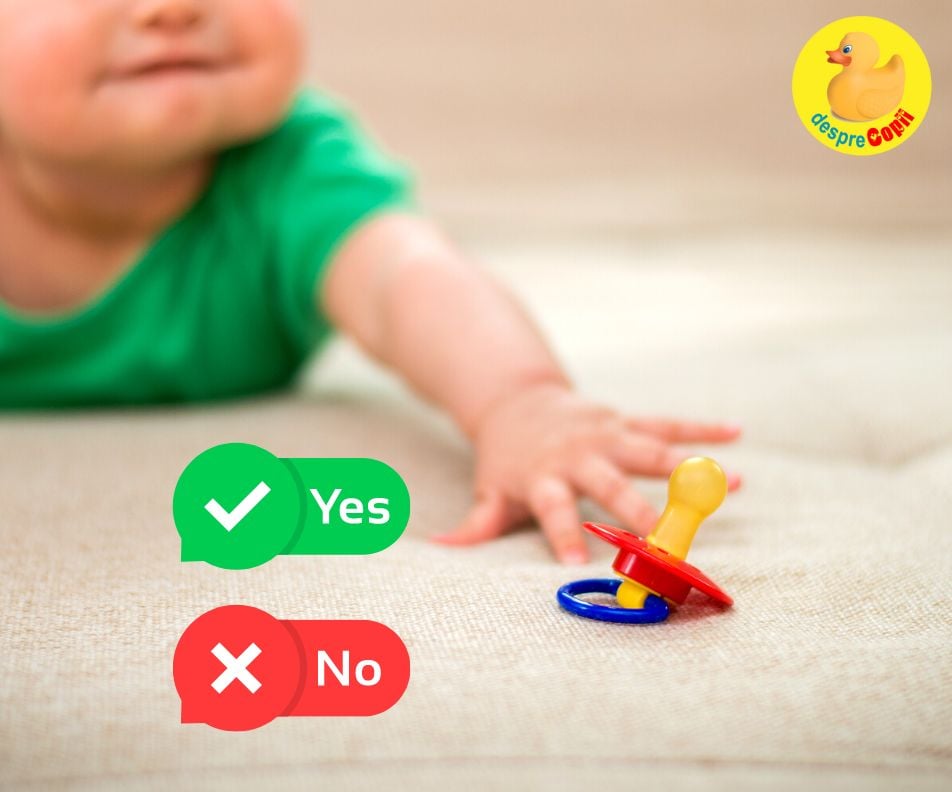 Cu suzeta sau fara suzeta: 5 motive pentru care un bebe poate beneficia de o suzeta si 5 motive pentru care suzeta nu este benefica unui bebe
