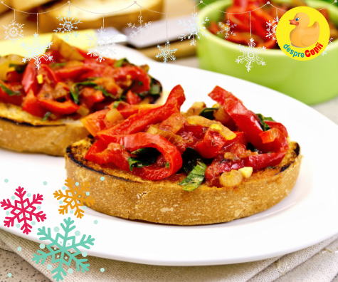 Bruschetta cu ardei copt