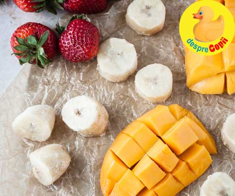 Piure de mango si capsuni - reteta pentru bebelusi