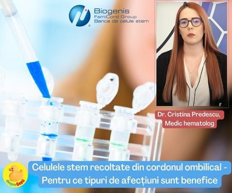 Celulele stem recoltate din cordonul ombilical - Pentru ce tipuri de afectiuni sunt benefice?