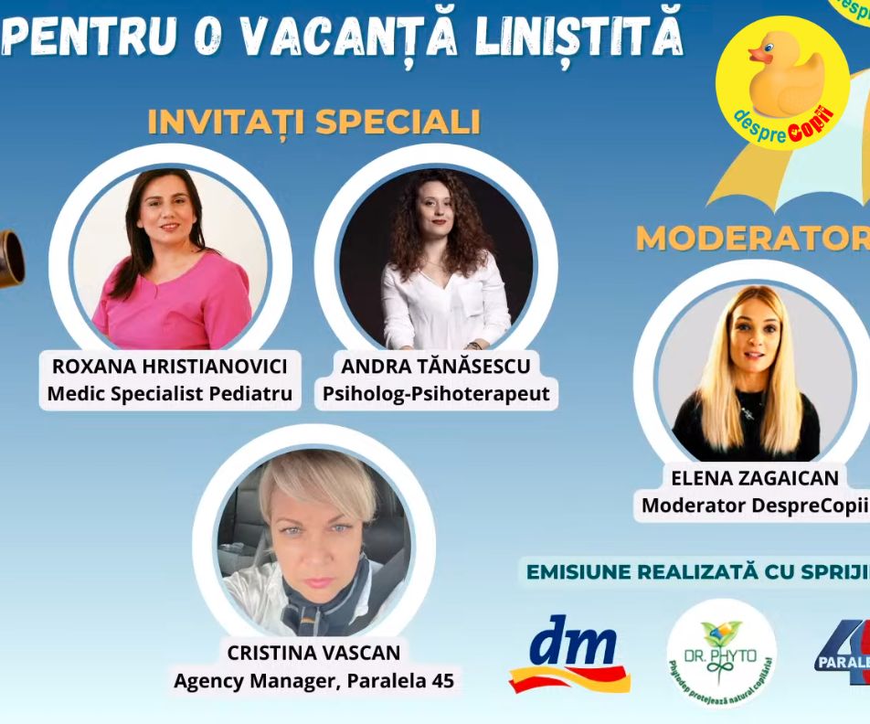 In concediu cu copiii -  sfaturi esentiale pentru o vacanta linistita, de la specialisti