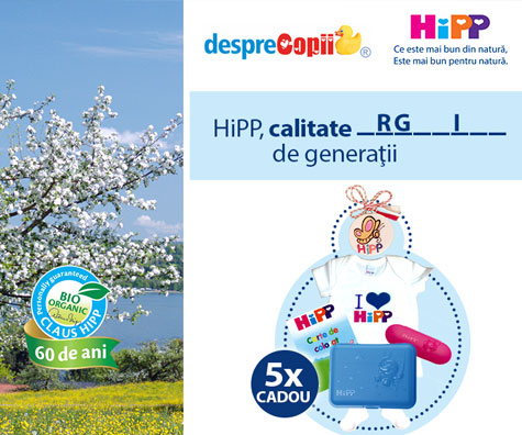 Castiga premii frumoase si alte surprize impreuna cu HIPP - concurs