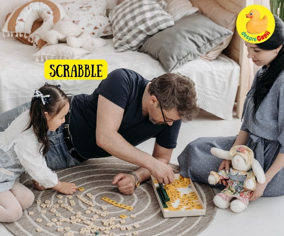 Dezvoltarea cuvintelor si a inteligentei prin Scrabble: cum beneficiaza copiii si intreaga familie de acest joc minunat