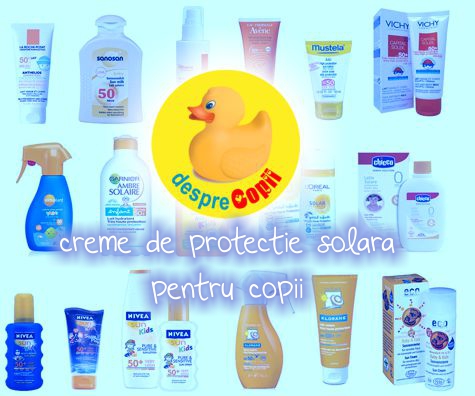 Creme de protectie solara pentru copii - recomandate de mamici