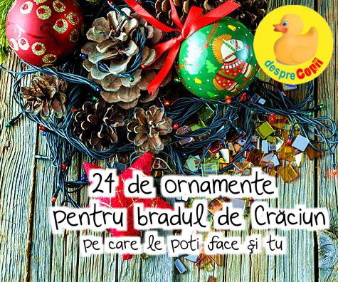 24 de ornamente pentru bradul de Craciun pe care le poti face si tu