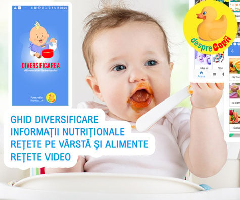Diversificarea alimentatiei bebelusului: aplicatie utila mamicilor de bebelusi