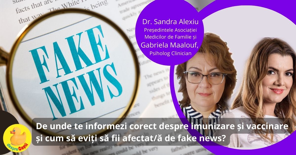 De unde te informezi corect despre imunizare si vaccinare si cum sa eviti sa fii afectat/a de fake news?