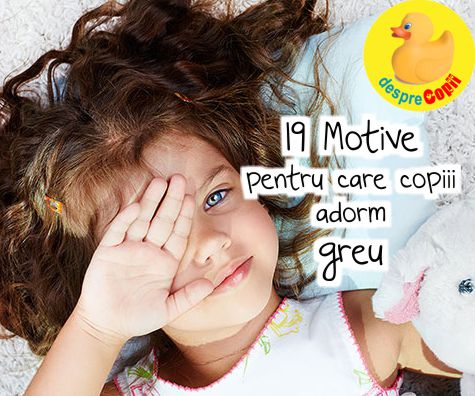 19 Motive pentru care copiii adorm greu