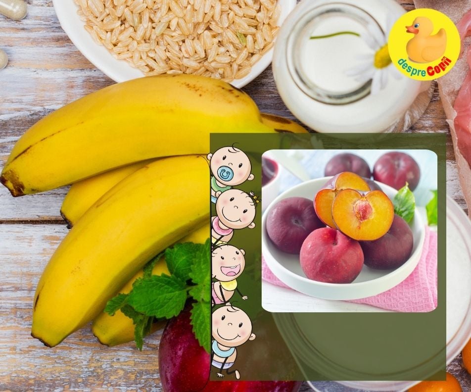 Piure de prune, banane si orez brun - reteta pentru bebelusi
