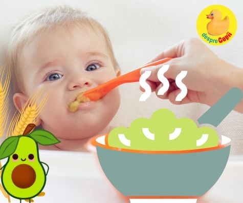 Cereale de ovaz cu avocado - reteta pentru bebelusi