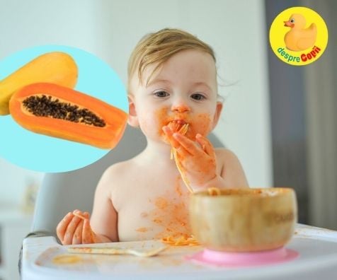Papaya la bebelusi: cand o putem oferi lui bebe, ce contine si cum sa i-o servim
