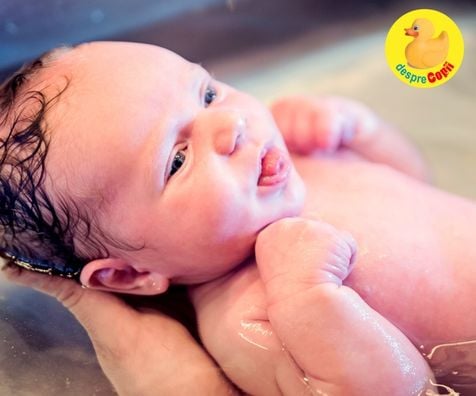 Prima baie a bebelusului: emotie, frica si acea privire de milioane - rutina de siguranta