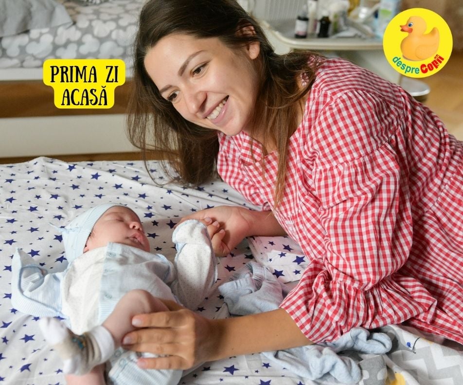 Prima zi, prima noapte acasă, primul scutec schimbat - jurnal de mami de bebe