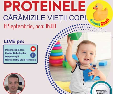 Proteinele, caramizile vietii copiilor - sfatul medicului. O emisiune cu sfaturi esentiale pentru mamici de bebelusi