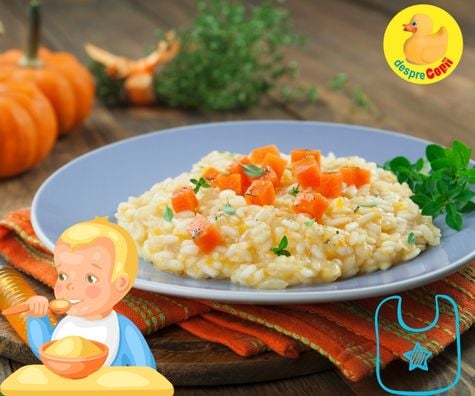 Risotto cu dovleac - reteta pentru bebelusi