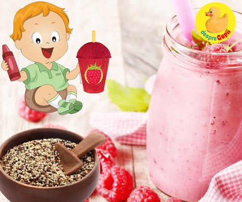 Smoothie cu zmeura si quinoa - reteta pentru copilasi