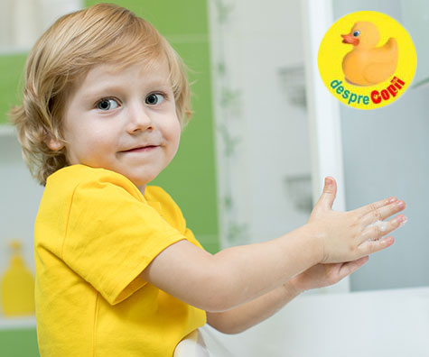 Cum si de ce e bine sa invatam copiii sa se spele pe maini corect?