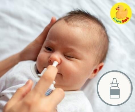Apa sarata cand bebe are nasul infundat - un remediu natural la indemana