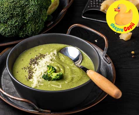 Supa crema de broccoli cu Cheddar