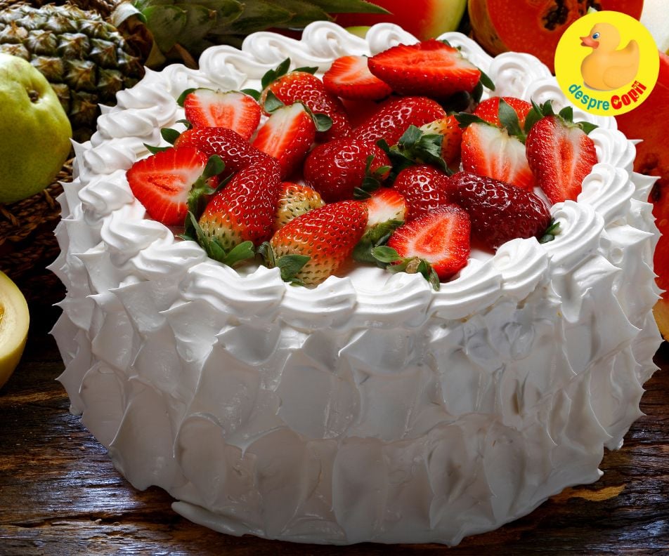 Tort de capsuni la rece - Rasfat dulce, fara cuptor