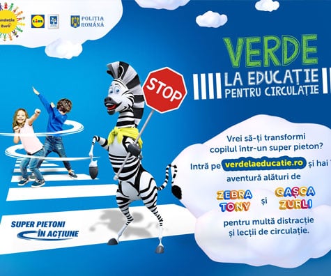 Campania nationala de educatie rutiera, Verde la educatie pentru circulatie, lansata de Lidl Romania inca din anul 2013 se muta online