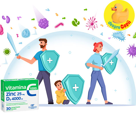 Putem sustine functionarea normala a sistemului imunitar cu vitamina C+Zn+D3 - sfaturi utile la inceput de iarna