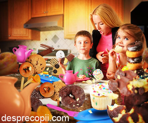 Excesul de zahar si alimente prajite duce la aparitia deficientelor imunitare respiratorii si digestive la copii