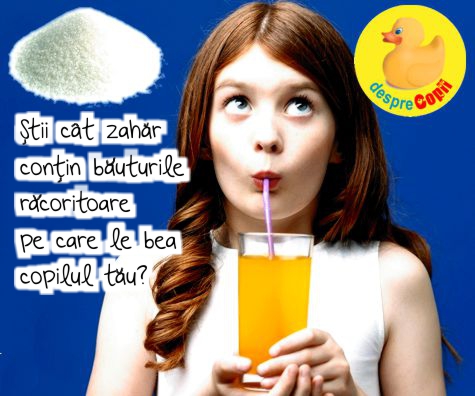 Stii cat zahar contin bauturile racoritoare pe care le bea copilul tau?