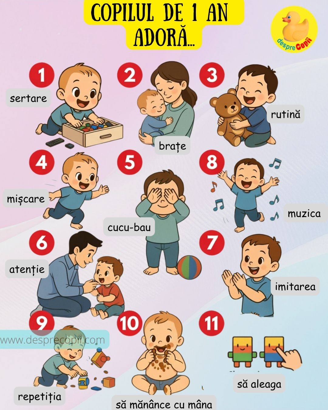 copilul 1 an adora