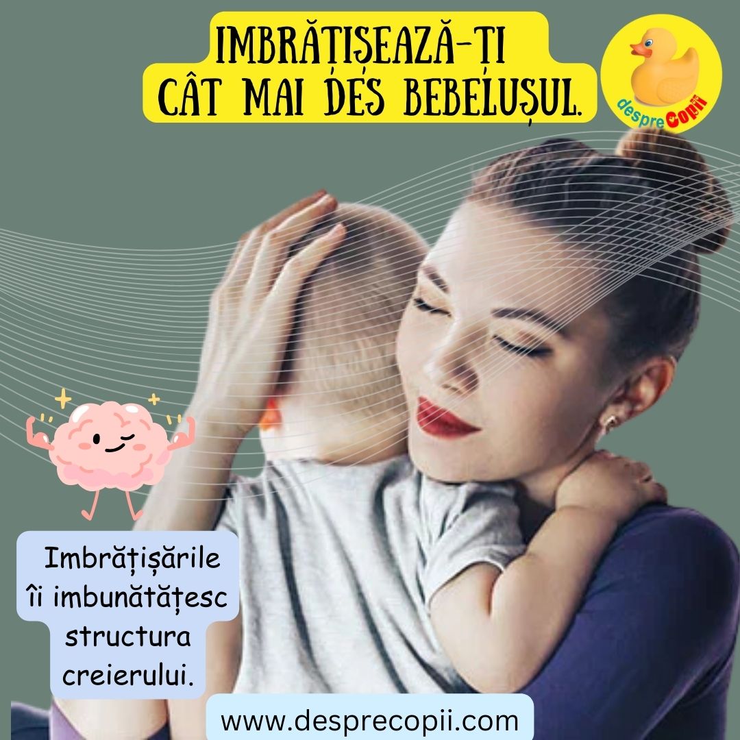 mami imbratiseaza bebelusul 1