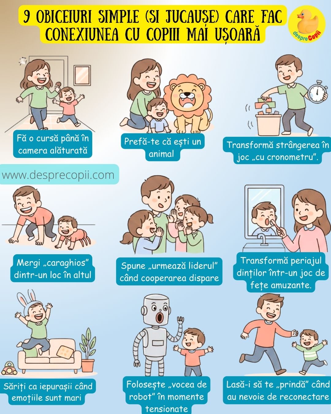 conexiune cu copiii prin joaca