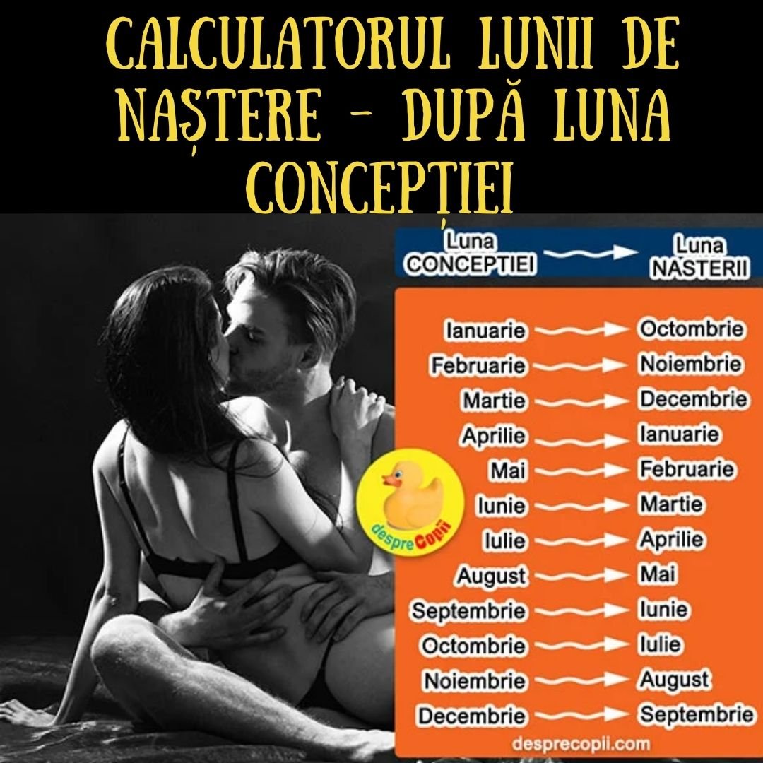 calculator data de sarcina - luna de nastere a bebelusului