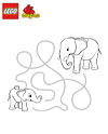 Mamica elefant si puiul ei