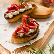 Bruschetta cu ardei copt
