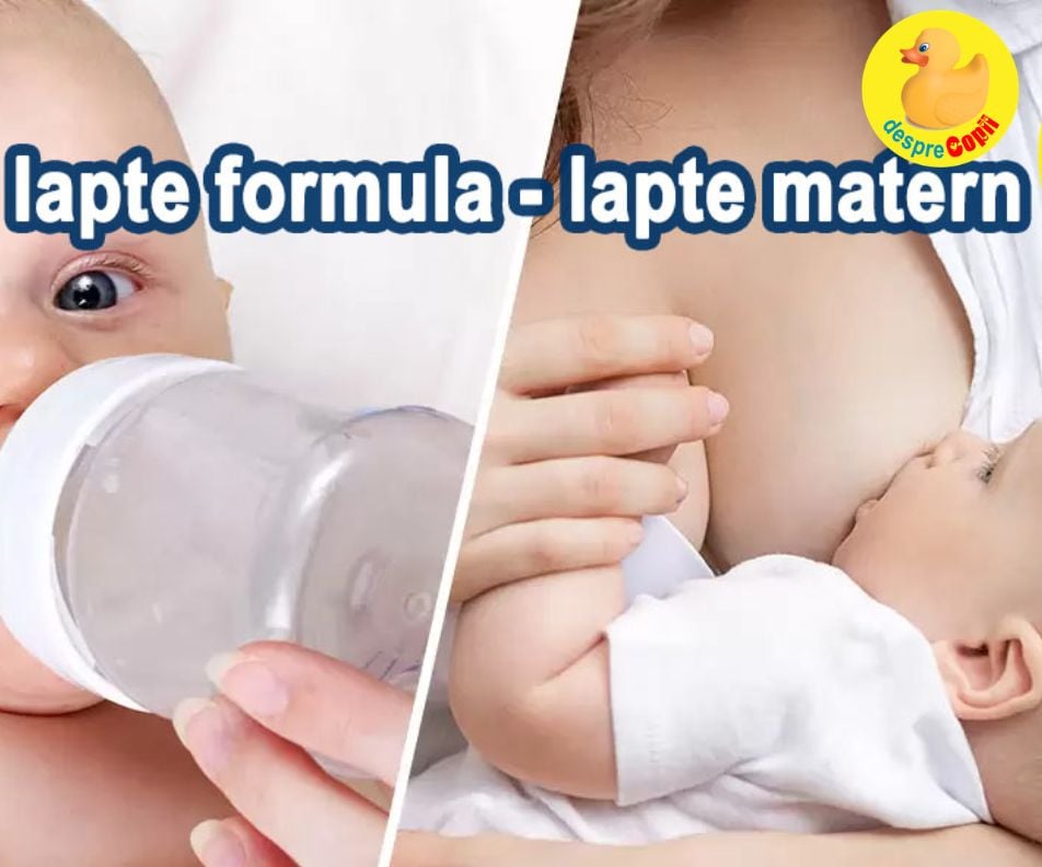Laptele matern in comparatie cu laptele formula. Iata ce nutrienti lipsesc din laptele formula si de ce sunt importanti pentru bebe